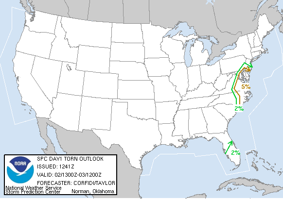 20050402 1300 UTC Day 1 Tornado Probabilities Graphic