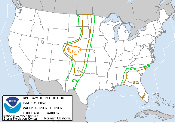 20050602 1200 UTC Day 1 Tornado Probabilities Graphic