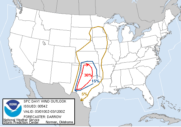 20060503 0100 UTC Day 1 Damaging Wind Probabilities Graphic