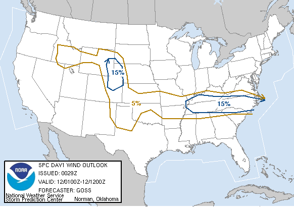 20060612 0100 UTC Day 1 Damaging Wind Probabilities Graphic