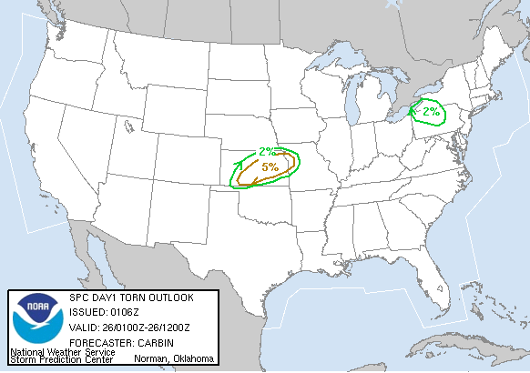 20060826 0100 UTC Day 1 Tornado Probabilities Graphic