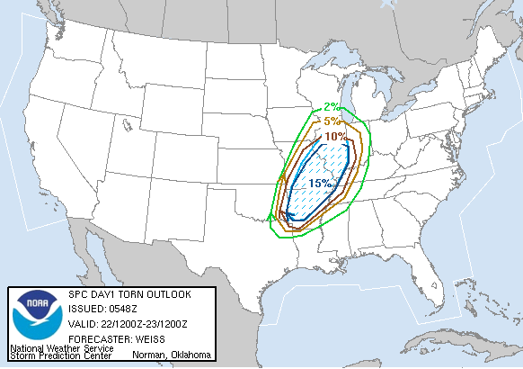 20060922 1200 UTC Day 1 Tornado Probabilities Graphic