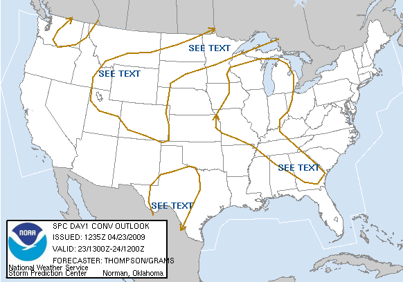 20090423 1300 UTC Day 1 Outlook Graphic