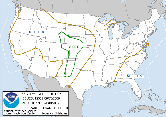 20090605 1300 UTC Day 1 Outlook Graphic