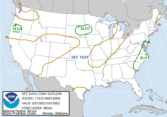 20090801 1730 UTC Day 2 Outlook Graphic