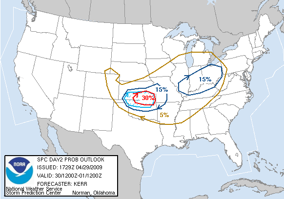 20090429 1730 UTC Day Probabilitic Graphic