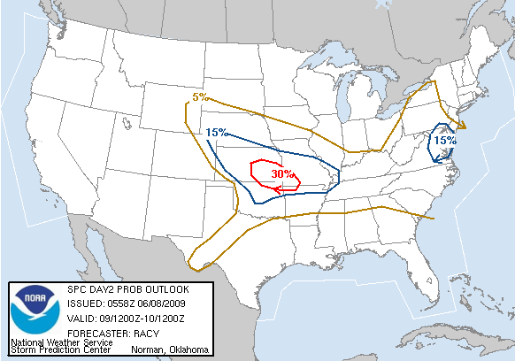 20090608 0600 UTC Day Probabilitic Graphic