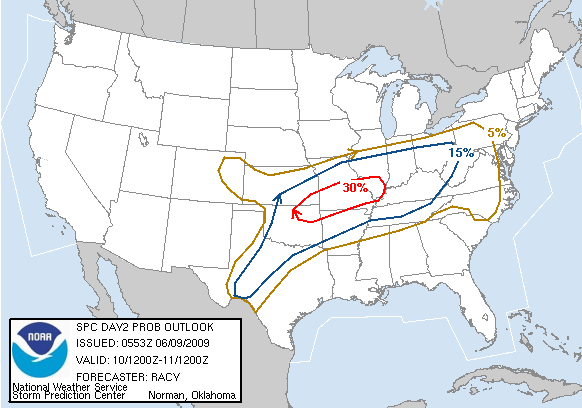 20090609 0600 UTC Day Probabilitic Graphic