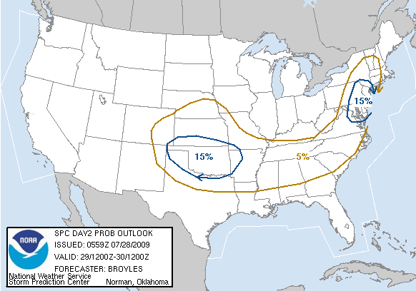 20090728 0600 UTC Day Probabilitic Graphic