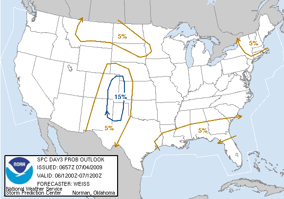 20090704 0730 UTC Day Probabilitic Graphic