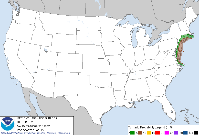 20110827 1630 UTC Day 1 Tornado Probabilities Graphic