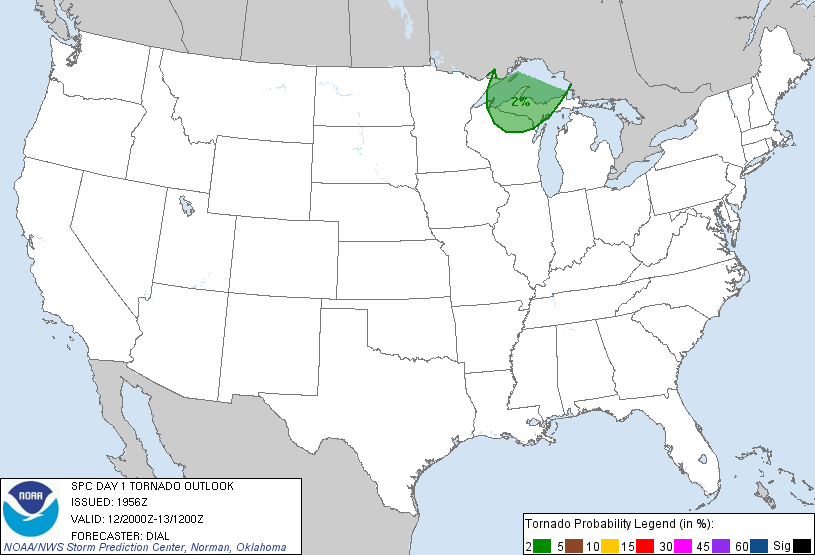 20110912 2000 UTC Day 1 Tornado Probabilities Graphic