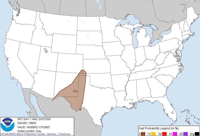 20110916 2000 UTC Day 1 Large Hail Probabilities Graphic