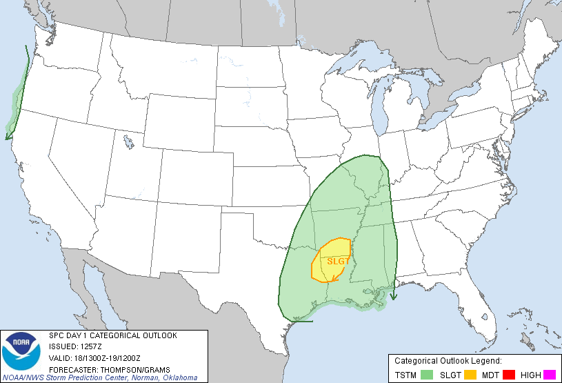 20130218 1300 UTC Day 1 Outlook Graphic