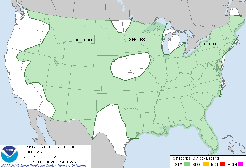 20130705 1300 UTC Day 1 Outlook Graphic