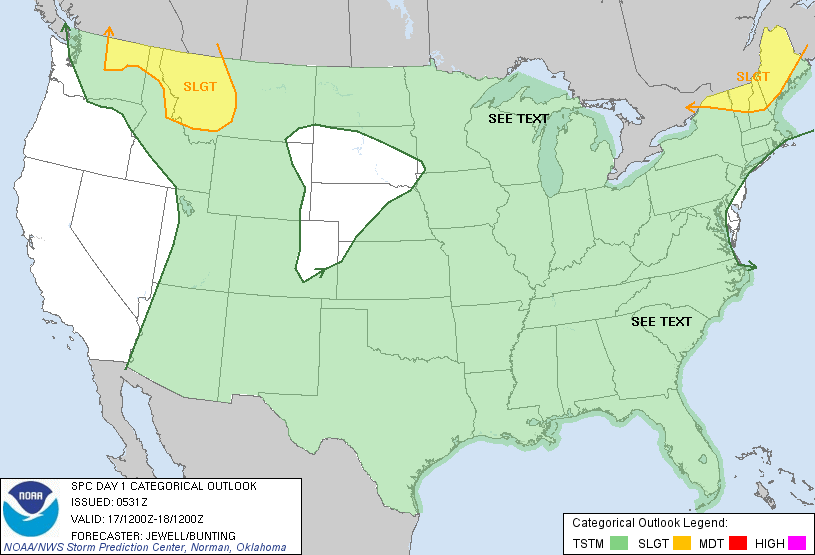 20130717 1200 UTC Day 1 Outlook Graphic