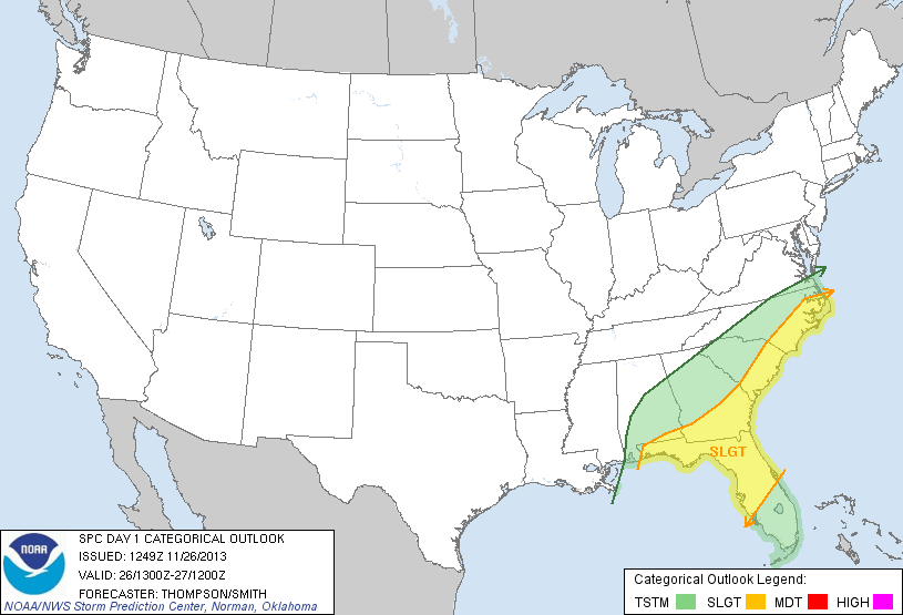 20131126 1300 UTC Day 1 Outlook Graphic