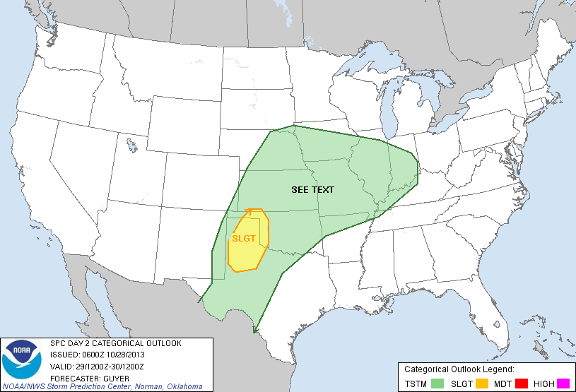 20131028 0600 UTC Day 2 Outlook Graphic