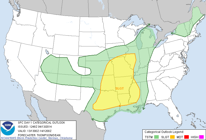 20140413 1300 UTC Day 1 Outlook Graphic