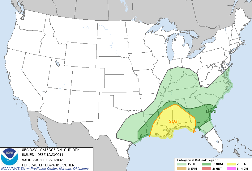 20141223 1300 UTC Day 1 Outlook Graphic