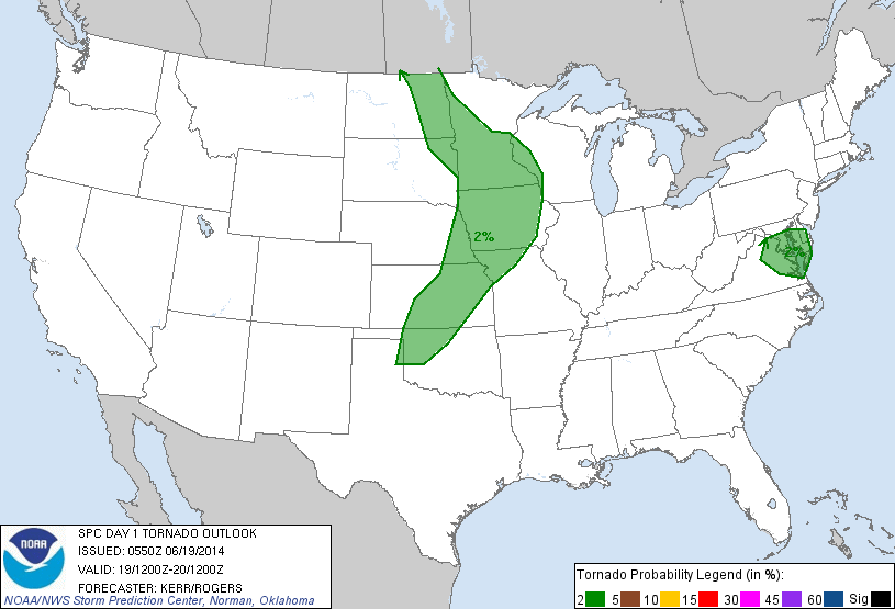 20140619 1200 UTC Day 1 Tornado Probabilities Graphic