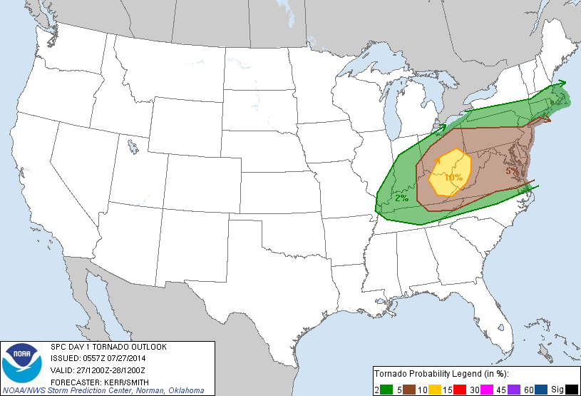 20140727 1200 UTC Day 1 Tornado Probabilities Graphic