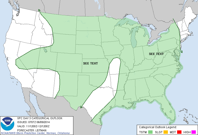 20140609 0730 UTC Day 3 Outlook Graphic