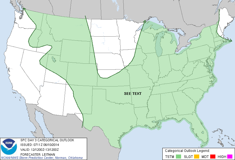 20140610 0730 UTC Day 3 Outlook Graphic