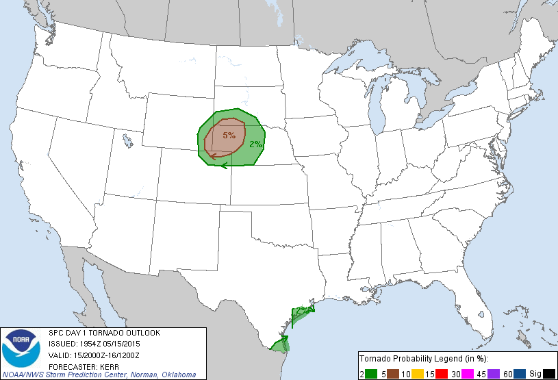 20150515 2000 UTC Day 1 Tornado Probabilities Graphic