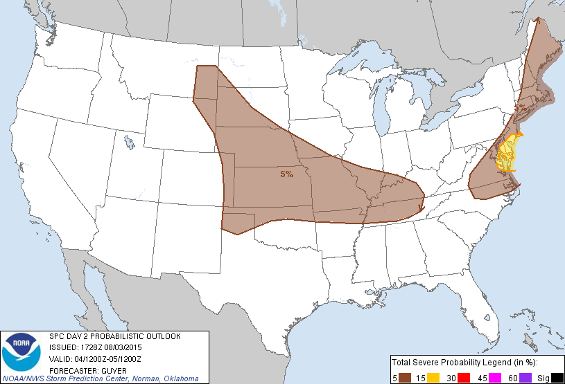 20150803 1730 UTC Day Probabilitic Graphic