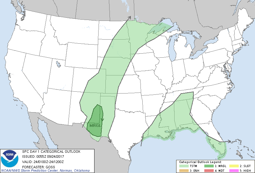 20170924 0100 UTC Day 1 Outlook Graphic