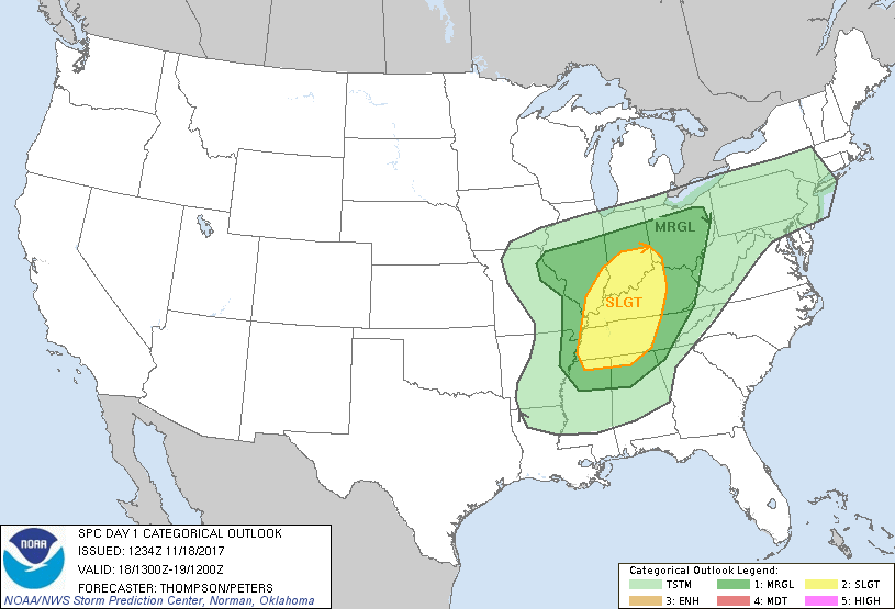 20171118 1300 UTC Day 1 Outlook Graphic