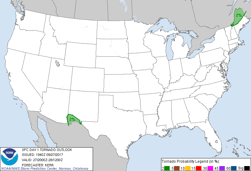 20170927 2000 UTC Day 1 Tornado Probabilities Graphic