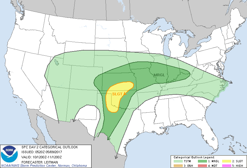 20170509 0600 UTC Day 2 Outlook Graphic