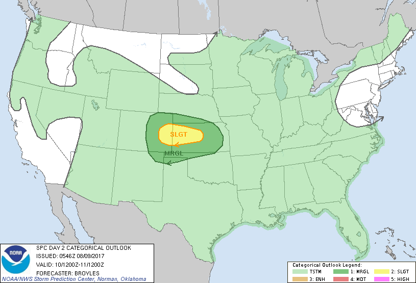 20170809 0600 UTC Day 2 Outlook Graphic