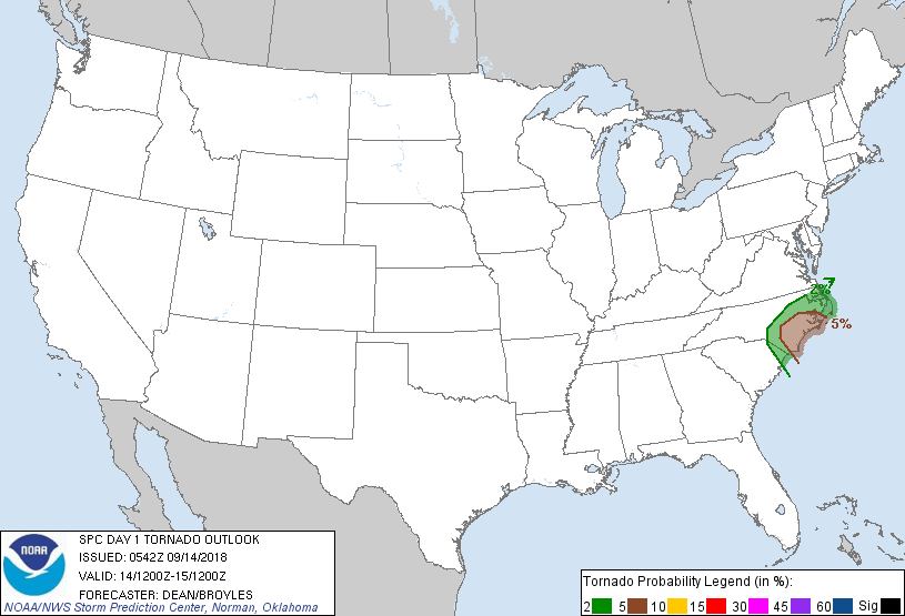 20180914 1200 UTC Day 1 Tornado Probabilities Graphic