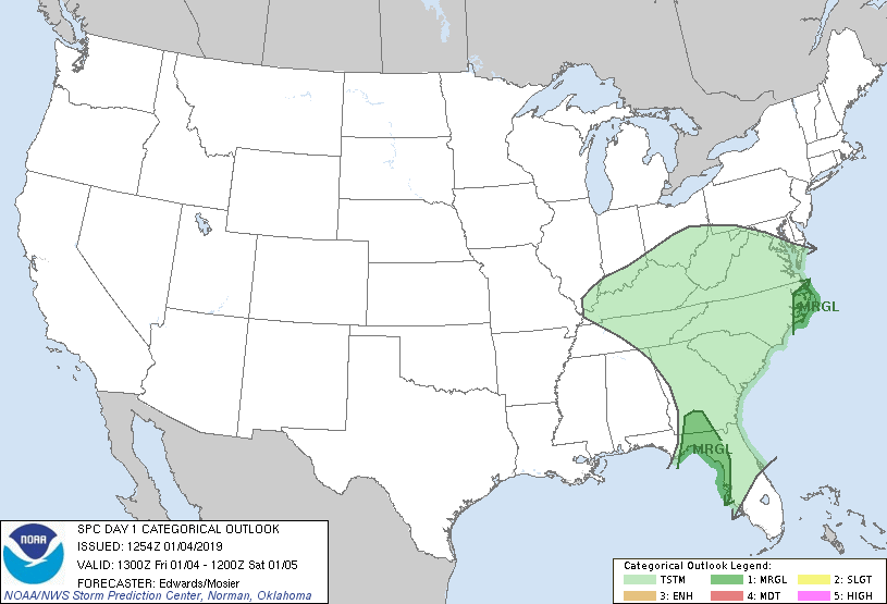 20190104 1300 UTC Day 1 Outlook Graphic