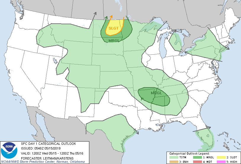 20190515 1200 UTC Day 1 Outlook Graphic