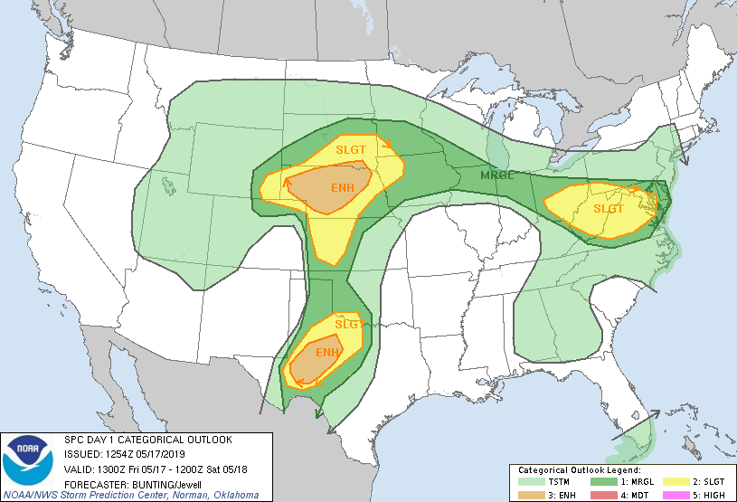 20190517 1300 UTC Day 1 Outlook Graphic