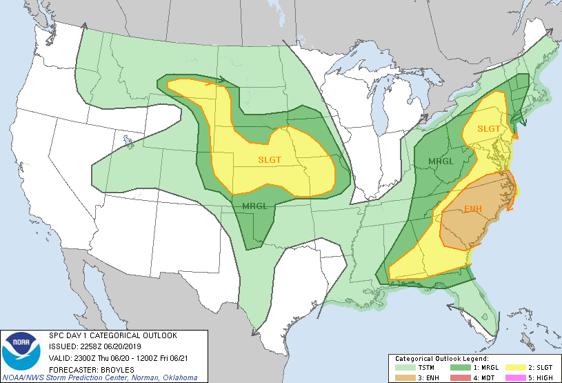 20190620 2000 UTC Day 1 Outlook Graphic