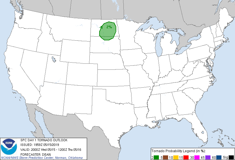 20190515 2000 UTC Day 1 Tornado Probabilities Graphic