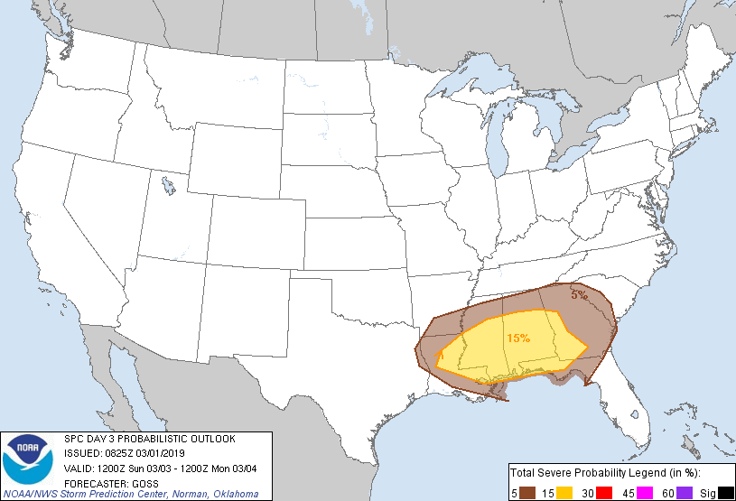 20190301 0830 UTC Day Probabilitic Graphic