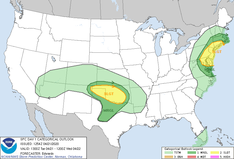 20200421 1300 UTC Day 1 Outlook Graphic