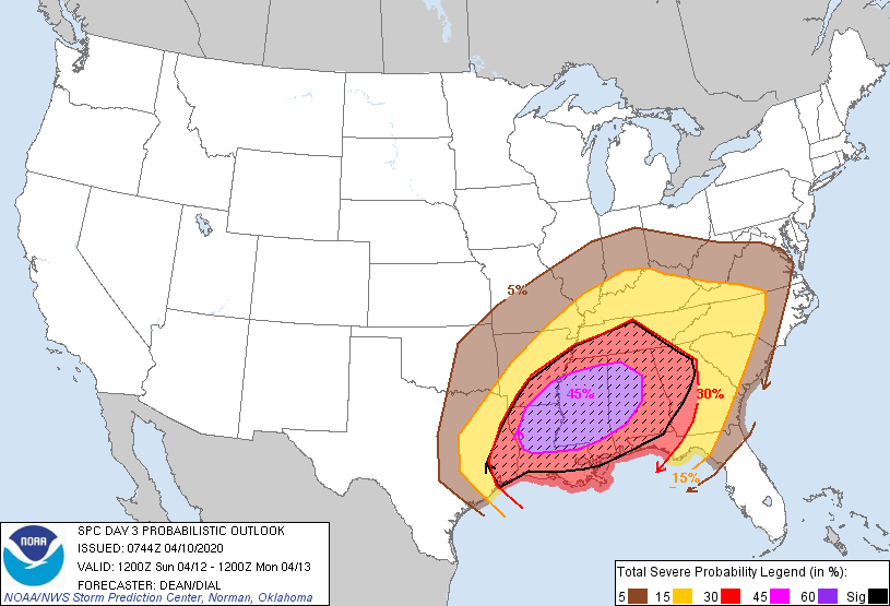 20200410 0730 UTC Day Probabilitic Graphic