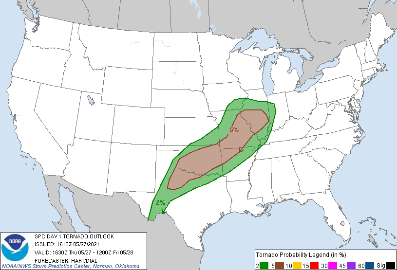 20210527 1630 UTC Day 1 Tornado Probabilities Graphic