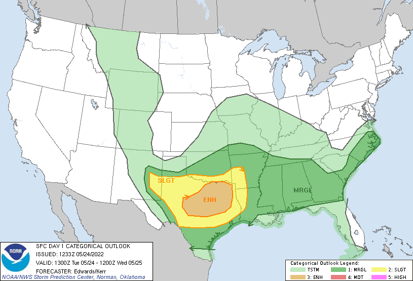 20220524 1300 UTC Day 1 Outlook Graphic