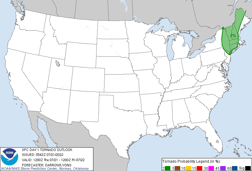 20220721 1200 UTC Day 1 Tornado Probabilities Graphic