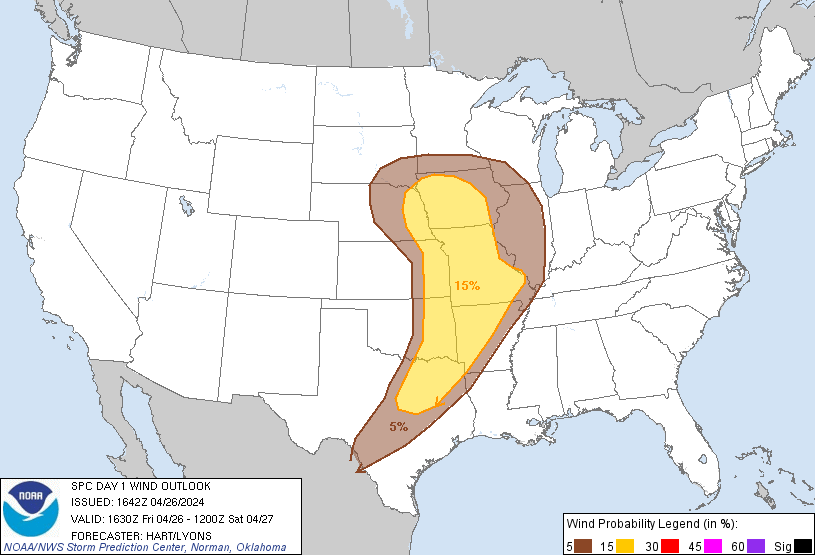 SPC Day 1 Wind Outlook