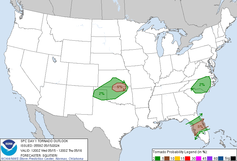 20240515 1200 UTC Day 1 Tornado Probabilities Graphic