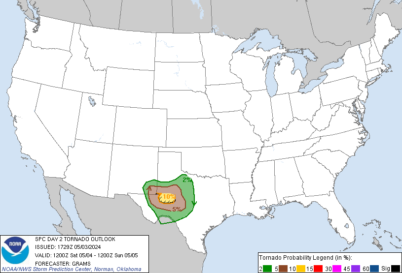 20240503 1730 UTC Day 2 Tornado Probabilities Graphic